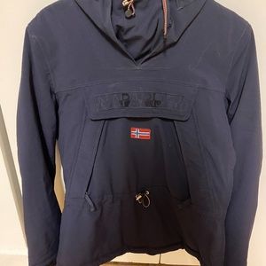 Napapijri Jacket Waterproof Hood Navy Size:Small